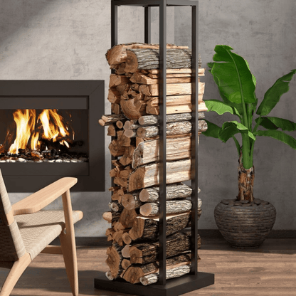 HOME CREATION Firewood Rack 33 × 115 × 33 cm - EUROPEAN HOUSE HOLD