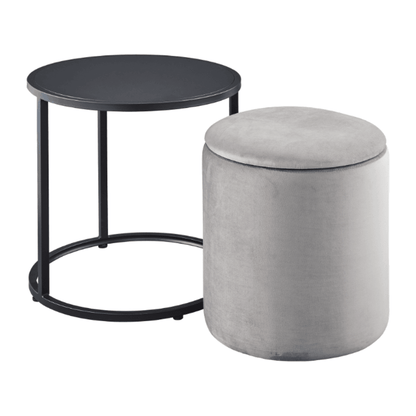 HOME CREATION Side Table With Stool - EUROPEAN HOUSE HOLD