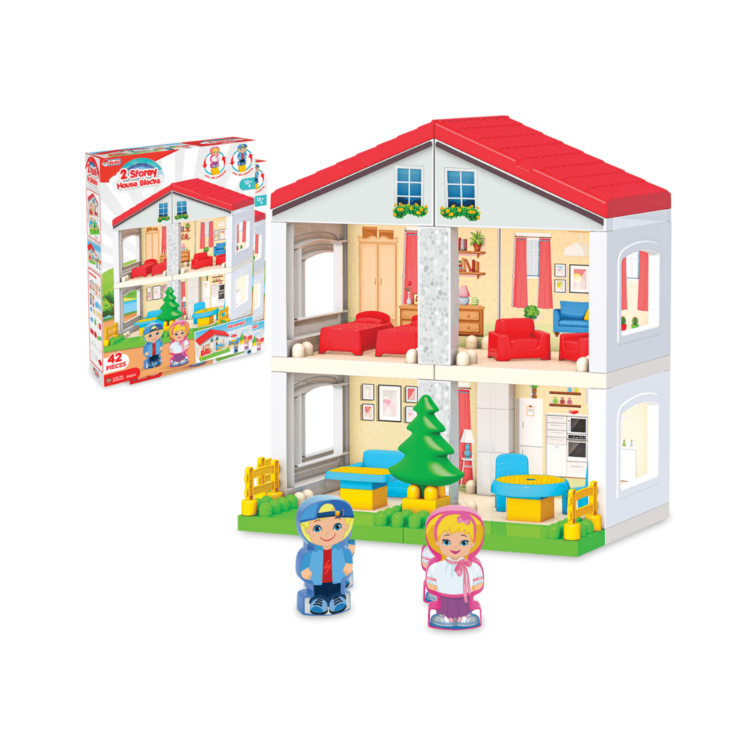 House Blocks 2 Floor (42 Pieces) - EUROPEAN HOUSE HOLD