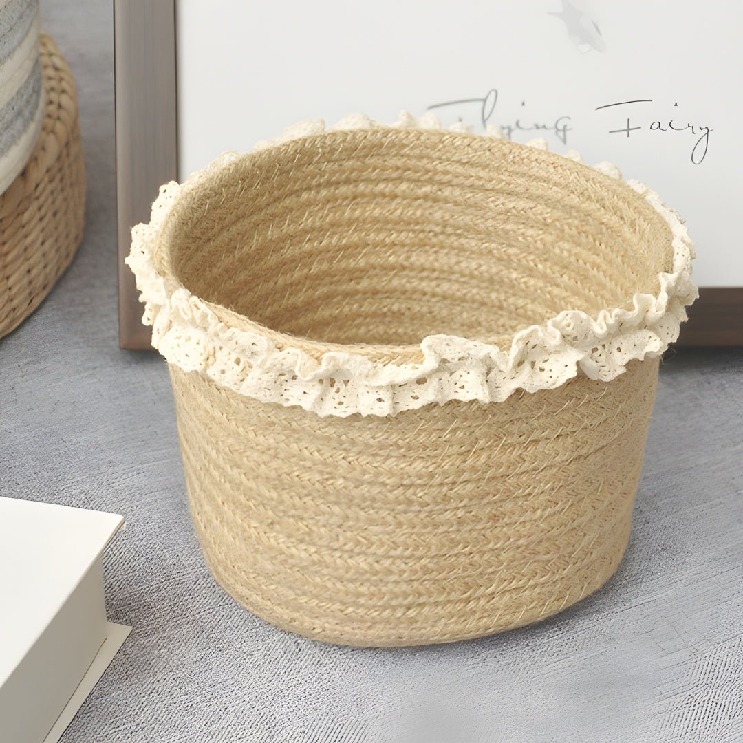 Handmade Woven Cotton Rope Basket - European Household - Lebanon