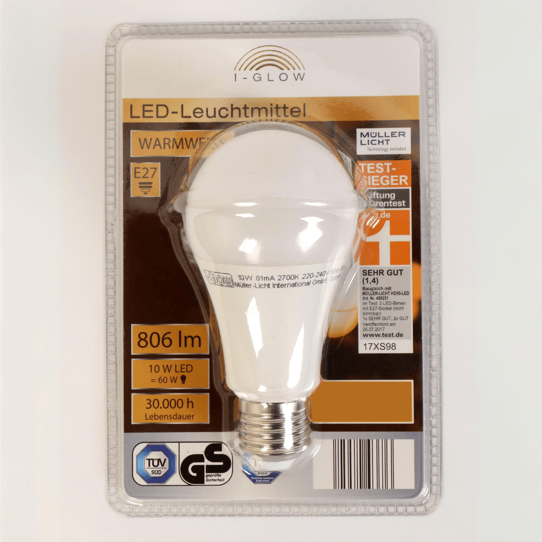 I-GLOW LED BULB E27 10W=60W - EUROPEAN HOUSE HOLD