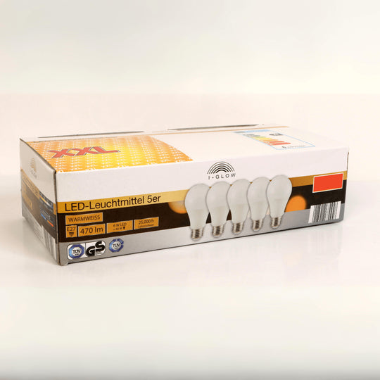 I-GLOW LED LIGHT BULBS E27 6W=40W SET OF 5 - EUROPEAN HOUSE HOLD