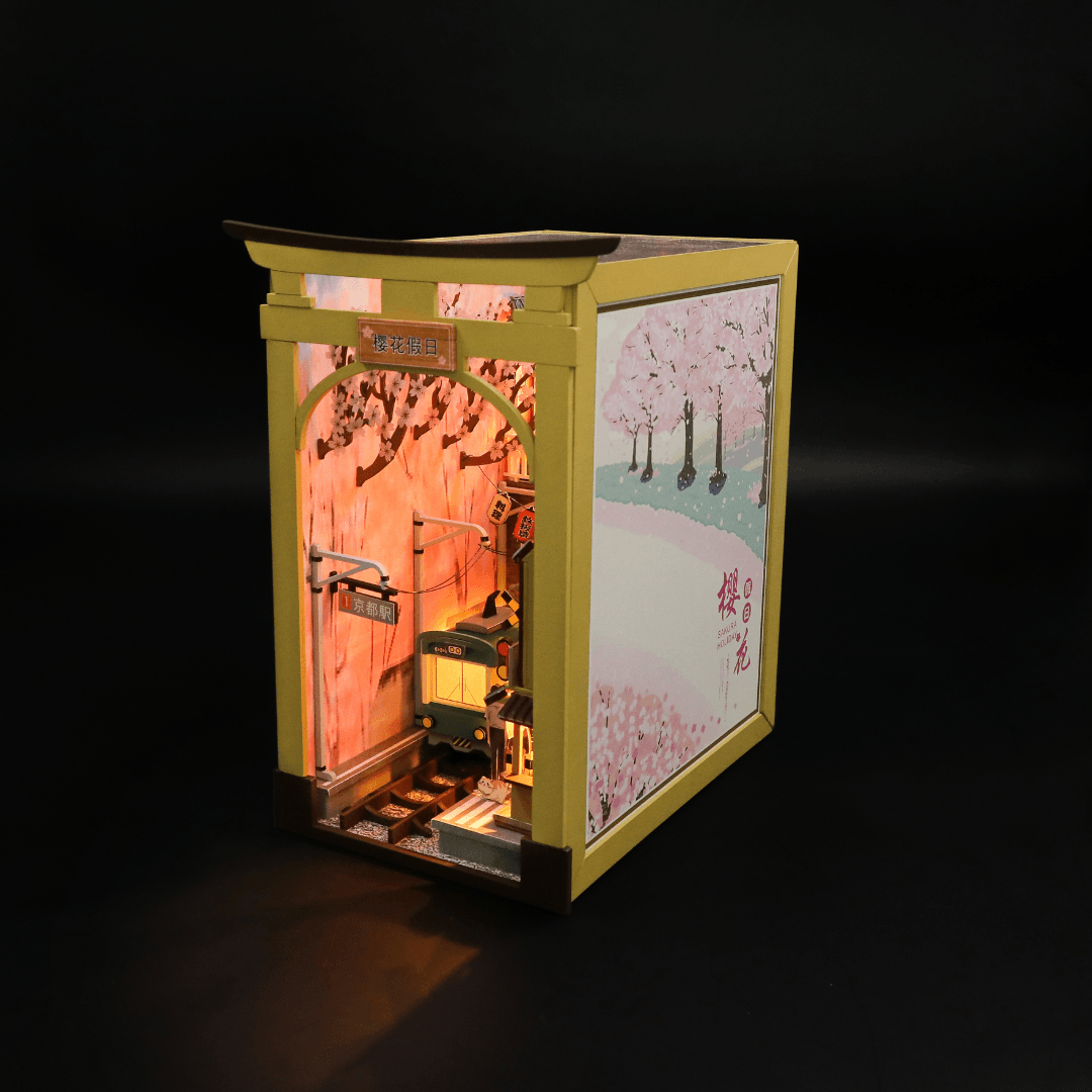 Japanese Style Dollhouse DIY Crafts Wood Handcraft Home Decor Book Nook Model Kits - EUROPEAN HOUSE HOLD