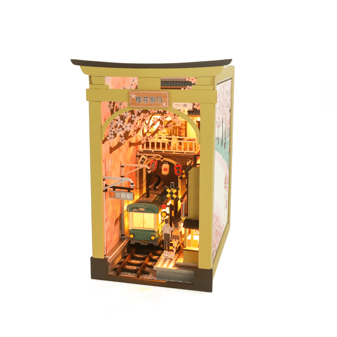 Japanese Style Dollhouse DIY Crafts Wood Handcraft Home Decor Book Nook Model Kits - EUROPEAN HOUSE HOLD