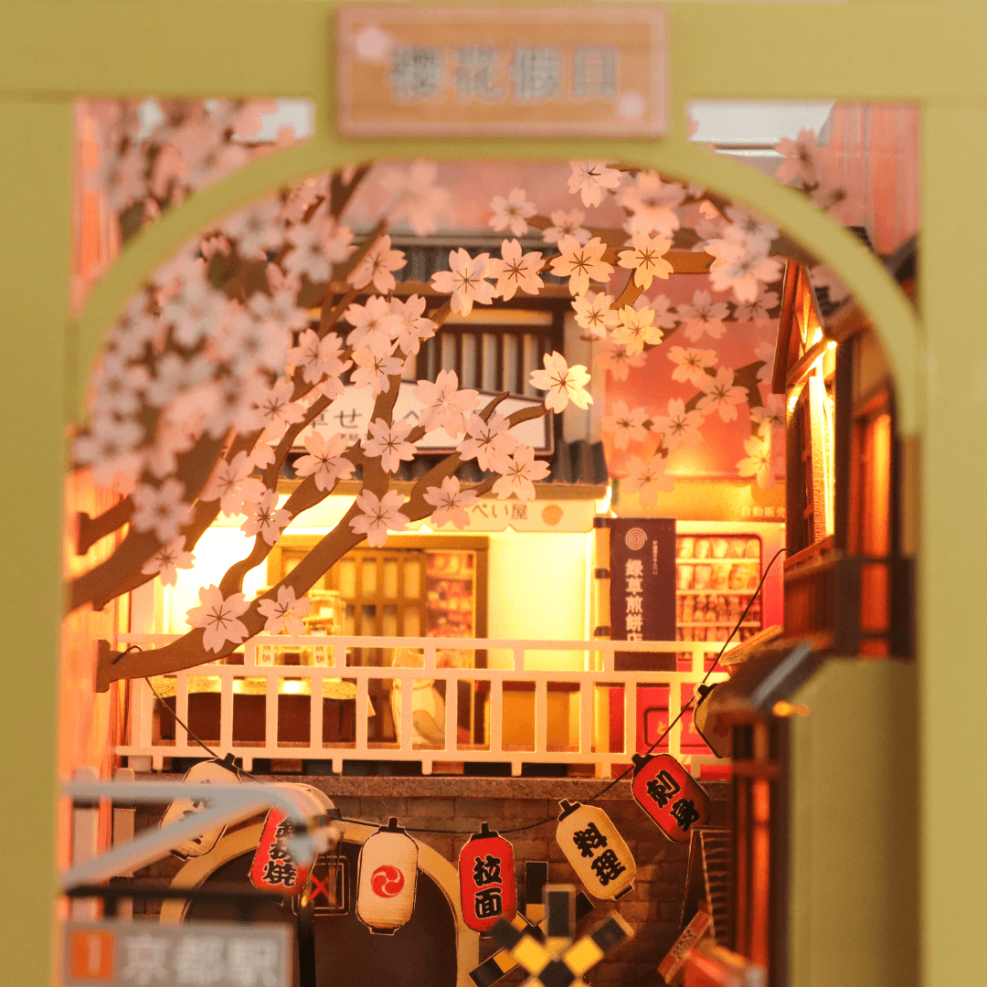 Japanese Style Dollhouse DIY Crafts Wood Handcraft Home Decor Book Nook Model Kits - EUROPEAN HOUSE HOLD