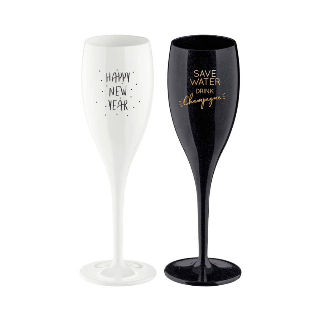 KOZIOL New Year's Eve glasses Set Of2 - EUROPEAN HOUSE HOLD