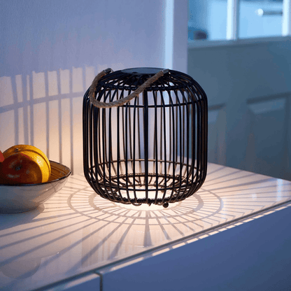 LED Solar Wicker Lantern for Indoor and Outdoor - EUROPEAN HOUSE HOLD