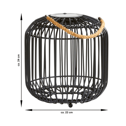 LED Solar Wicker Lantern for Indoor and Outdoor - EUROPEAN HOUSE HOLD