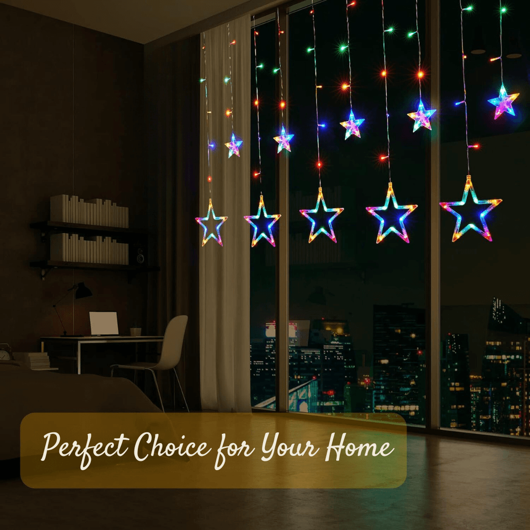 Light Zone Beautiful LED Star Light Curtain - EUROPEAN HOUSE HOLD