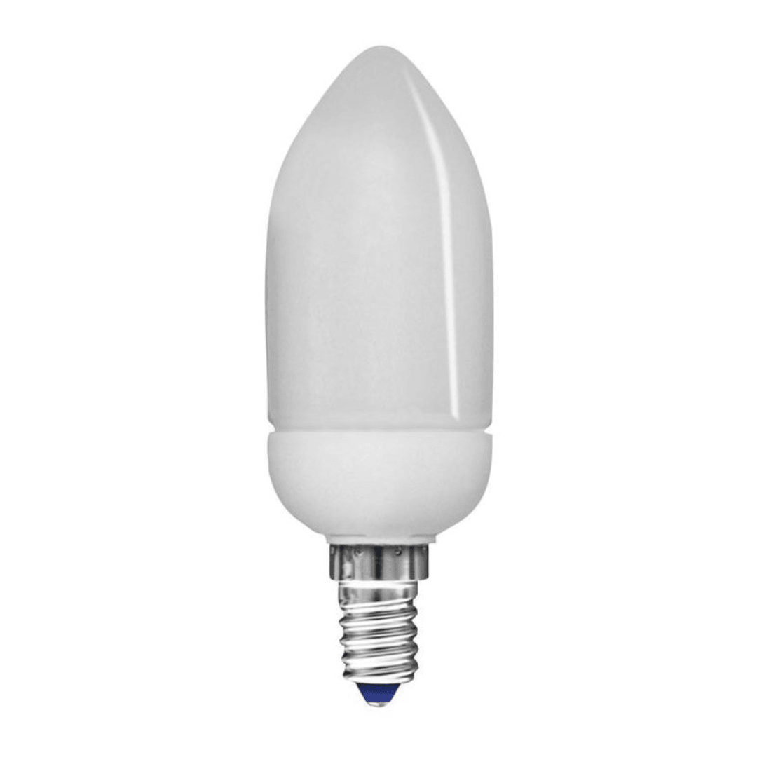 Lightway ESL Energy Saving Lamp Candle 7W = 30W E14 290lm Warm White - EUROPEAN HOUSE HOLD