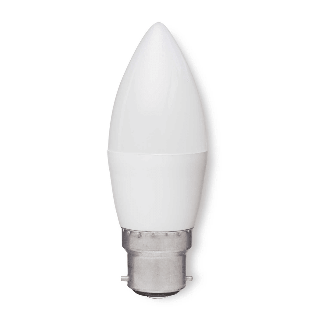 LIGHTWAY LED Candle Bulb Dimmable Warm White B22D Bayonet Cap 5.5W=60W - EUROPEAN HOUSE HOLD