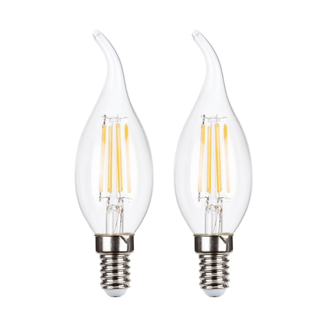 LIVARNO HOME LED FILAMENT BULBS E14 4.7W=40W SET OF 2 - EUROPEAN HOUSE HOLD