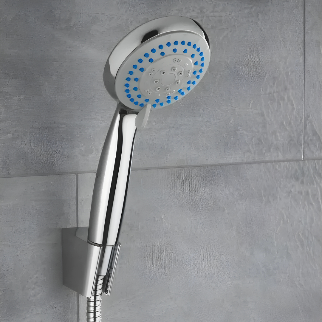 Livarno Home 5-mode round chrome shower head with anti-limescale nozzles
