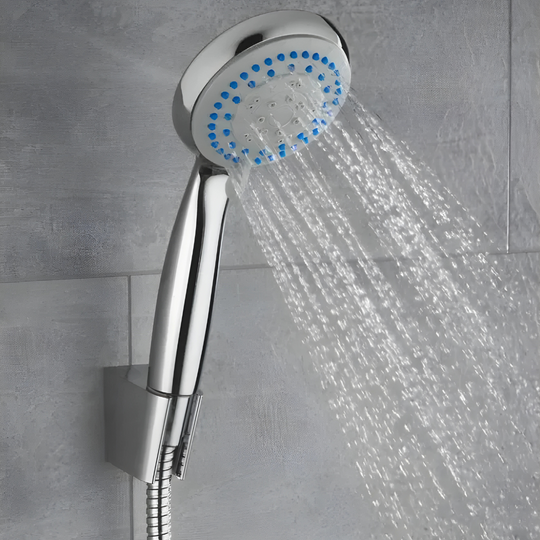 Livarno Home 5-mode round chrome shower head with anti-limescale nozzles