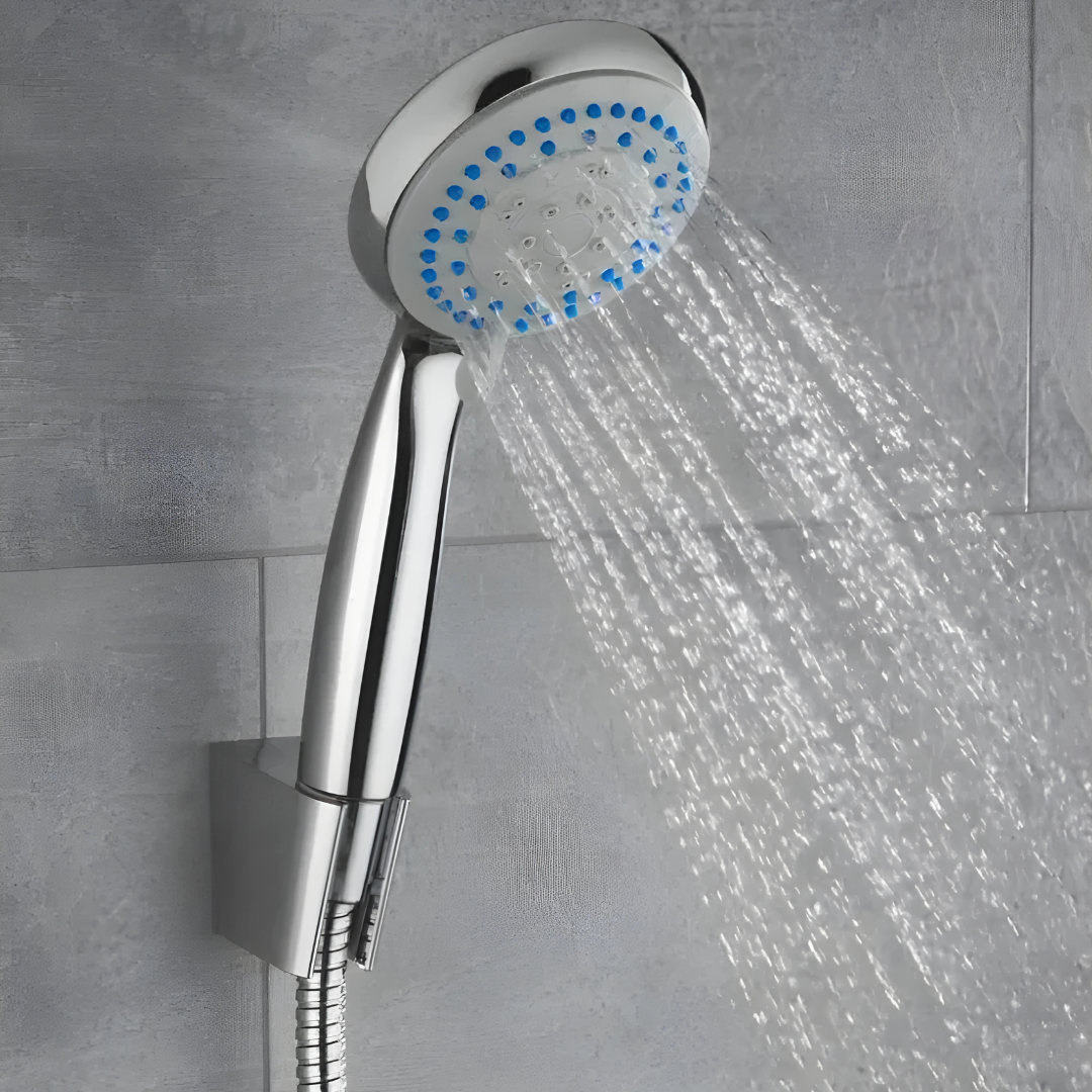 Livarno Home 5-mode round chrome shower head with anti-limescale nozzles