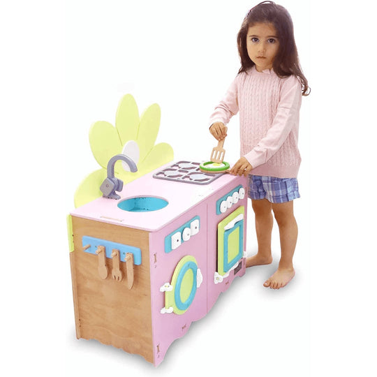 LULUBERE Wooden Kitchen Toy Set - EUROPEAN HOUSE HOLD