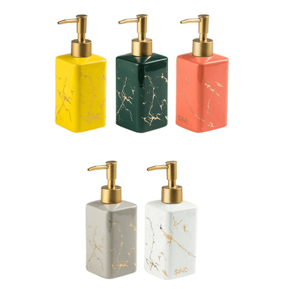 Marble Style Ceramic Soap Dispenser, 320ml - EUROPEAN HOUSE HOLD