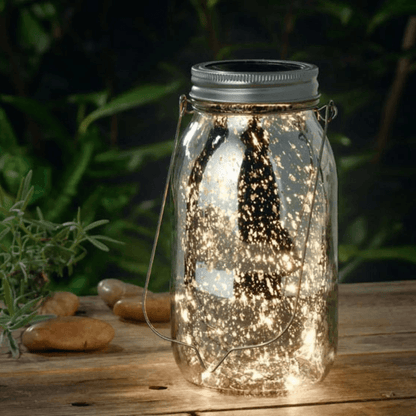 MELINERA Decorative Glass Jar With LED - EUROPEAN HOUSE HOLD