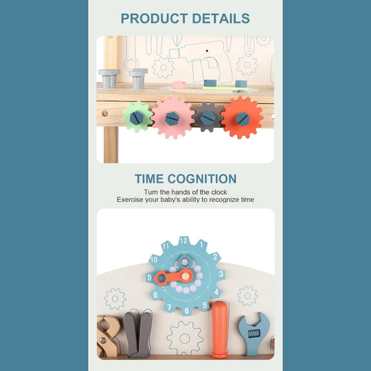 Montessori Children Wooden Tools Set - EUROPEAN HOUSE HOLD