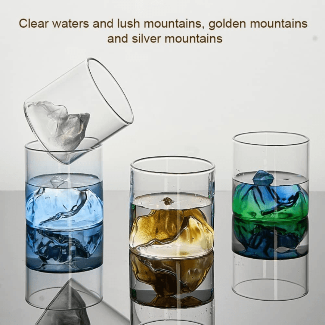 Mountain Glass with Thickened Bottom , Suitable for Any Drink 180ML - EUROPEAN HOUSE HOLD