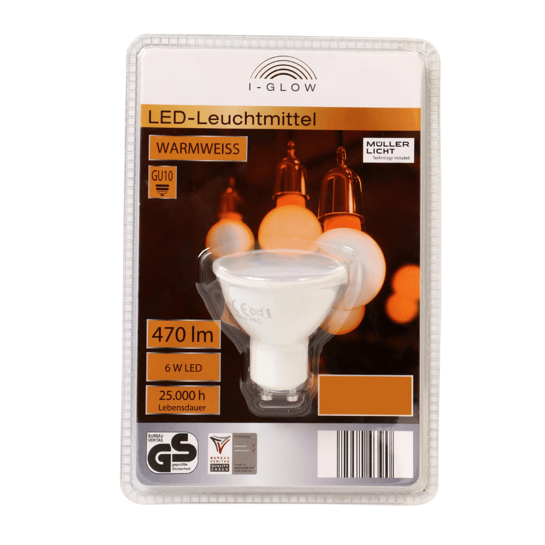 MÜLLER LICHT GU10 LED BULB 6W 470 LUMEN 220-240V 50HZ - EUROPEAN HOUSE HOLD