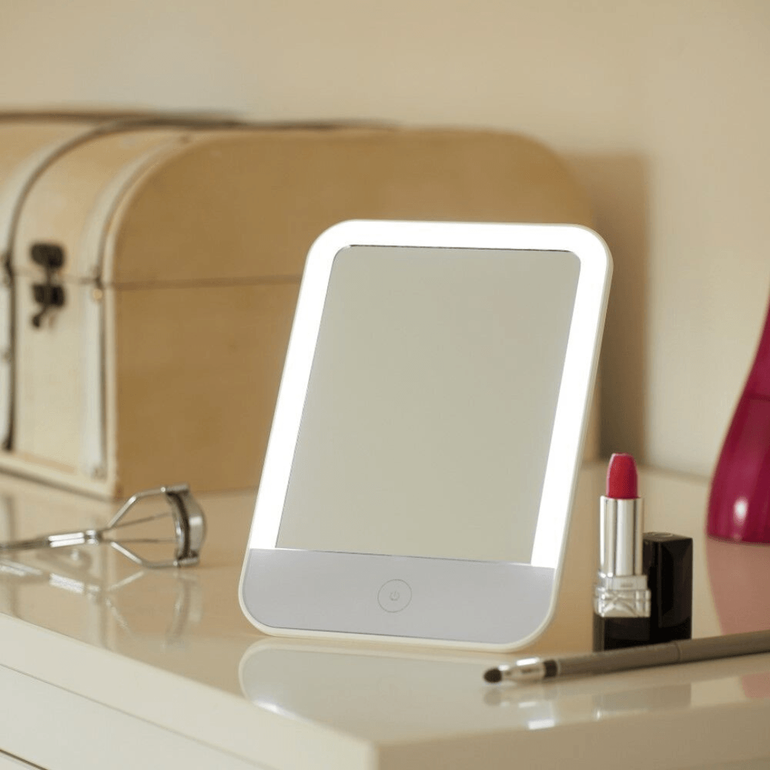 MÜLLER LICHT LED COSMETIC MIRROR MAKE-UP LIGHT TRAVEL MIRROR AMARA LUX WITH BATTERY & DIMMABLE - EUROPEAN HOUSE HOLD