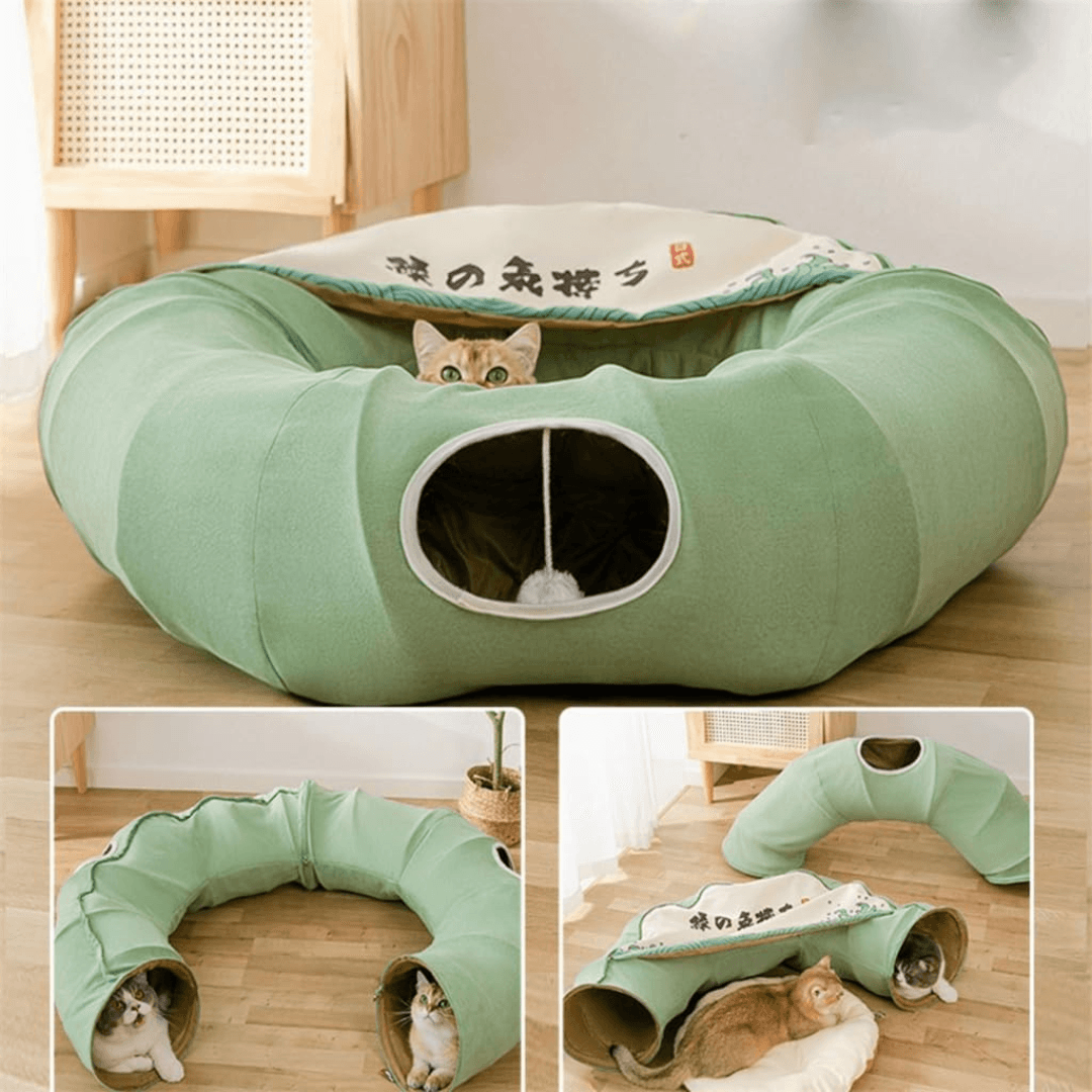 Multipurpose Foldable Cat Tunnel Bed And Bed - EUROPEAN HOUSE HOLD