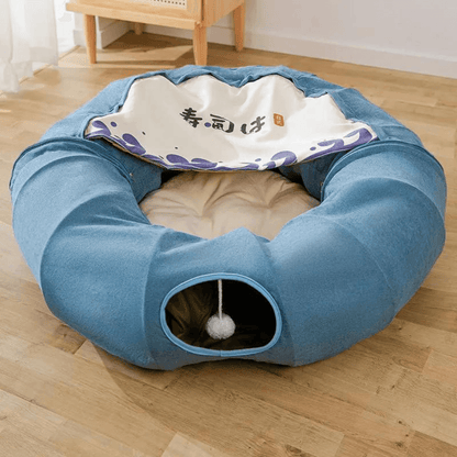 Multipurpose Foldable Cat Tunnel Bed And Bed - EUROPEAN HOUSE HOLD