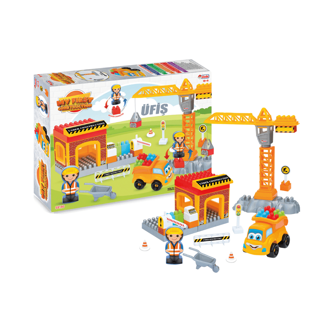 My First Construction Blocks Crane 45 Pieces - EUROPEAN HOUSE HOLD