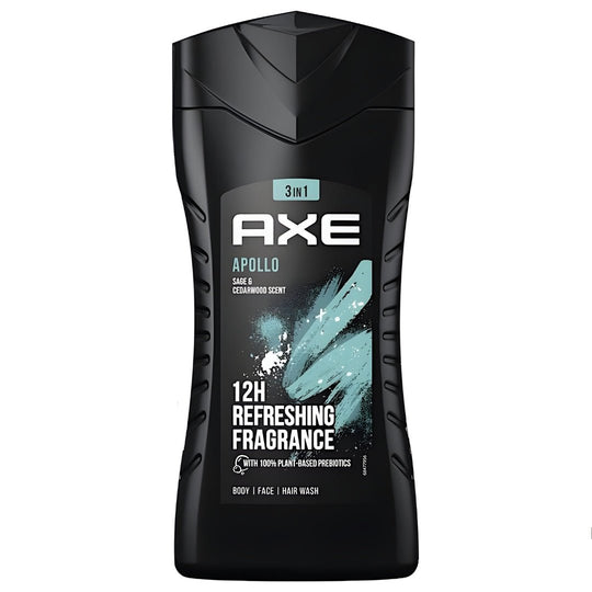 AXE 3-in-1 Shower Gel 250ml bottle for men – Made in EU, for body, face, and hair with fresh long-lasting fragrance