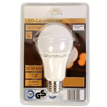 مصباح LED فائق الجودة I-GLOW E27 12 واط = 74 واط