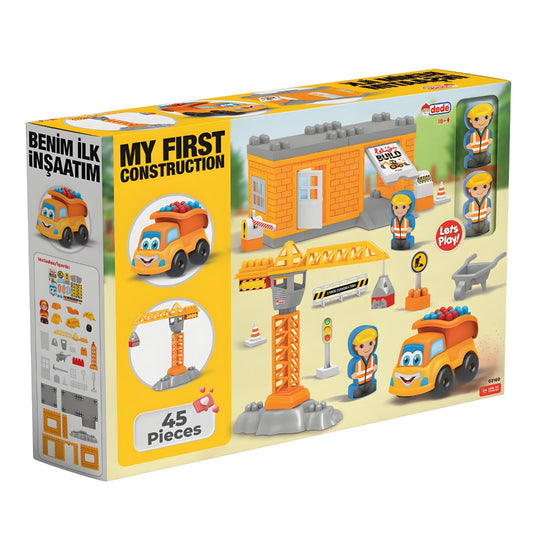 My First Construction Blocks Crane 45 Pieces