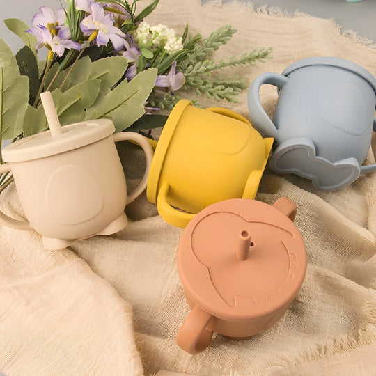 Penguin Silicone Sippy Cup – 150ml Educational Baby Training Cup