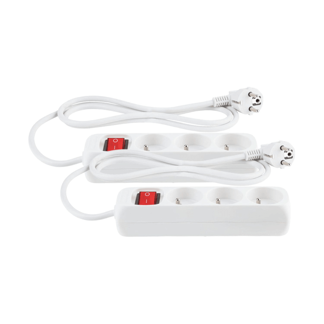 PARKSIDE 3 SOCKET POWER STRIPS SET OF 2 - EUROPEAN HOUSE HOLD