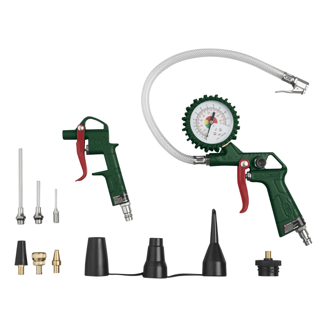 PARKSIDE COMPRESSED AIR ENTRY-LEVEL ACCESSORY SET »PDSS 13 D4«, 8 BAR ...