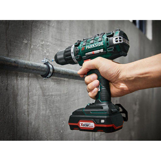 PARKSIDE CORDLESS DRILL/DRIVER SET WITH ACCESSORIES "PABS 20-LI F7", 20 V - EUROPEAN HOUSE HOLD