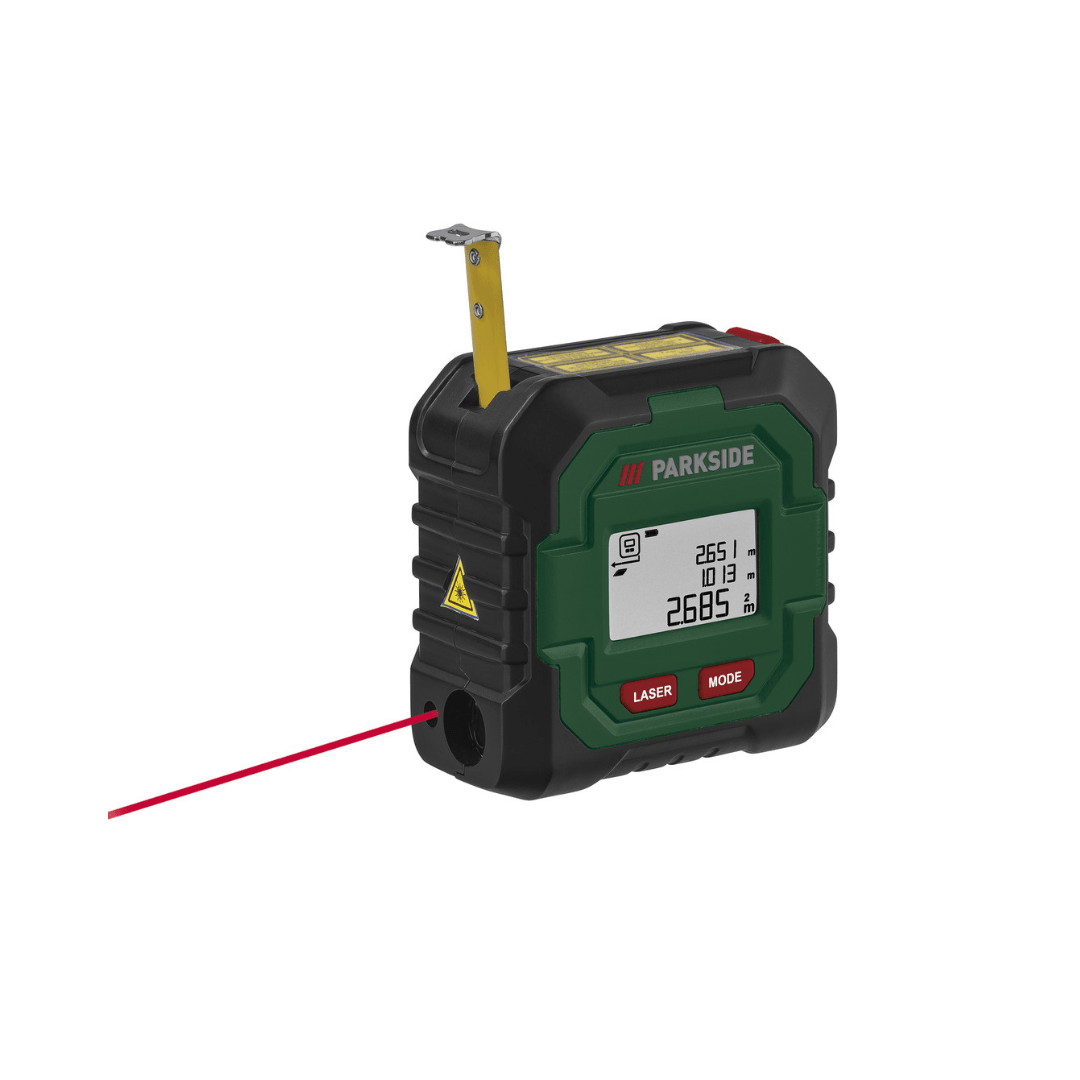 PARKSIDE LASER DISTANCE METER WITH TAPE MEASURE - EUROPEAN HOUSE HOLD