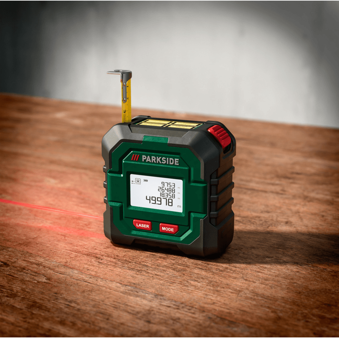 PARKSIDE LASER DISTANCE METER WITH TAPE MEASURE - EUROPEAN HOUSE HOLD