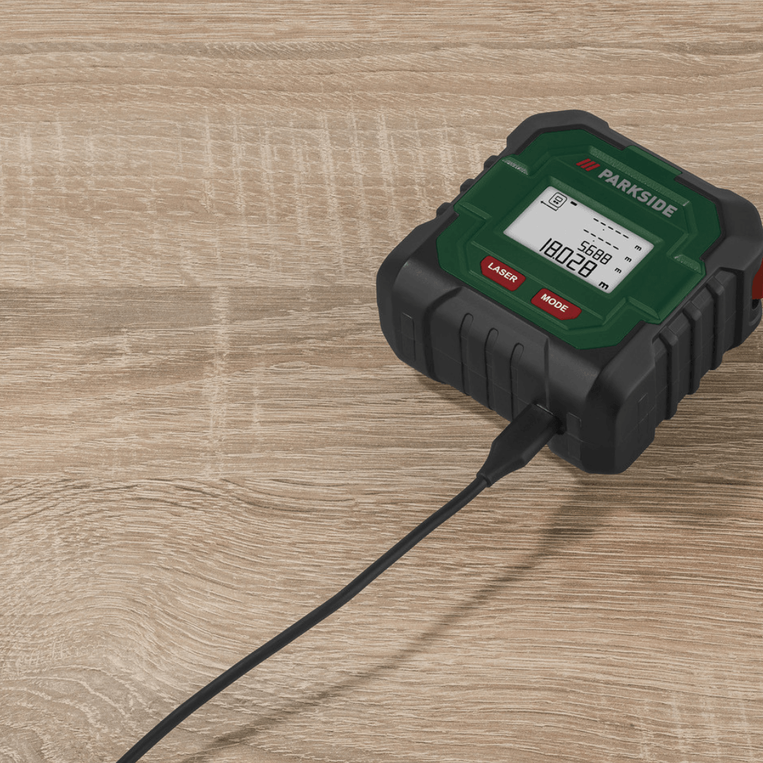 PARKSIDE LASER DISTANCE METER WITH TAPE MEASURE - EUROPEAN HOUSE HOLD