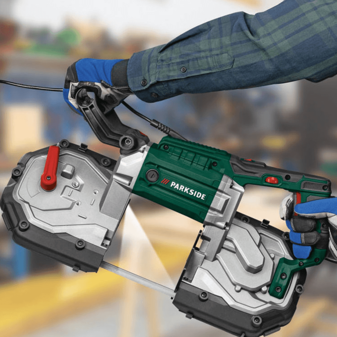 Sega A Nastro Parkside PMB 1100 B2 - Con Supporto, 1100W, Velocità Regolabile - Foto 5