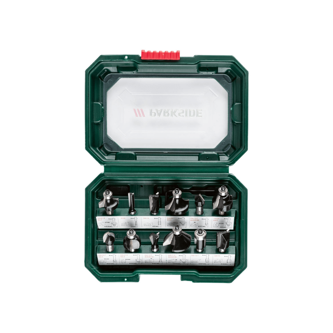 PARKSIDE MILLING BITS FOR ROUTER »PFB 12 A1«, 12 PIECES - EUROPEAN HOUSE HOLD