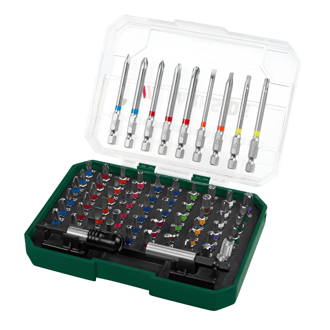 PARKSIDE PBS3 A2 71-piece screwdriver bit set with color-coded bits and storage case available in Lebanon