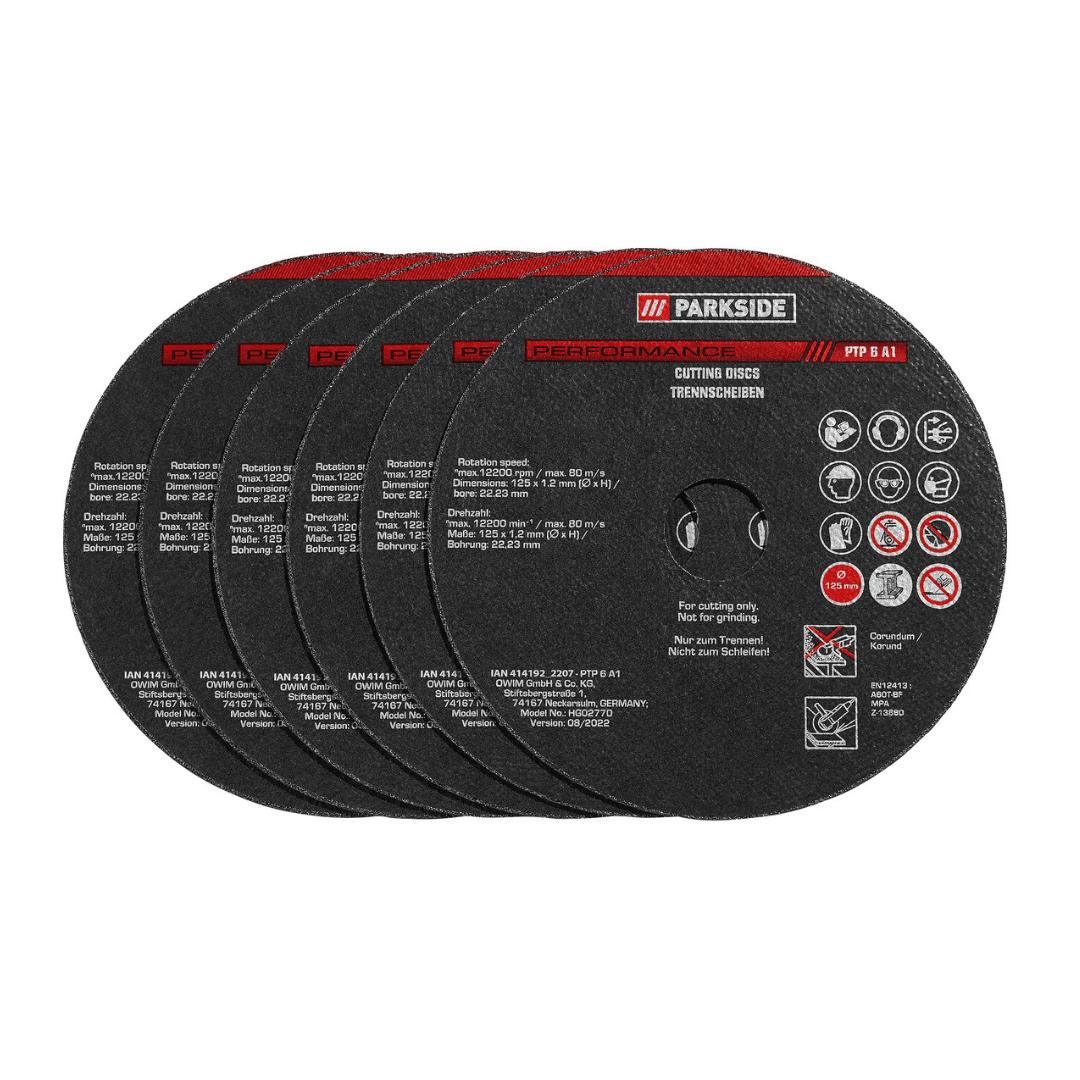 PARKSIDE PERFORMANCE® Cutting discs PTP 6 A1 Set Of 6 - EUROPEAN HOUSE HOLD