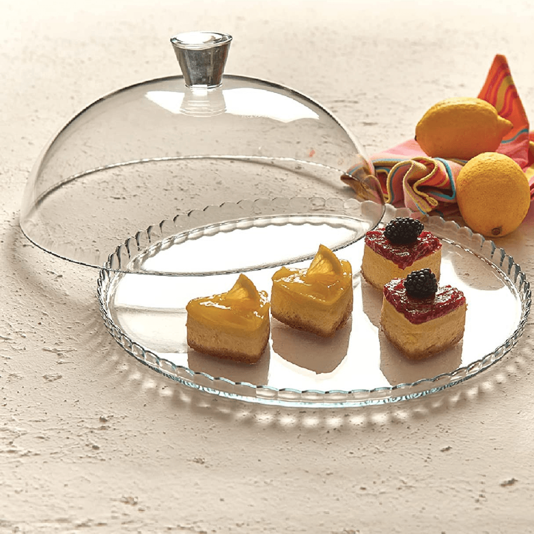 Patisserie Cake Dome + Service Plate, 32x15x32 - EUROPEAN HOUSE HOLD