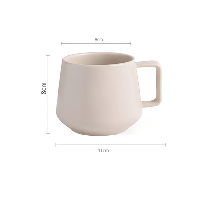 Modern matte ceramic mug 320ml – pink, grey, beige – coffee tea cup available in Beirut Lebanon