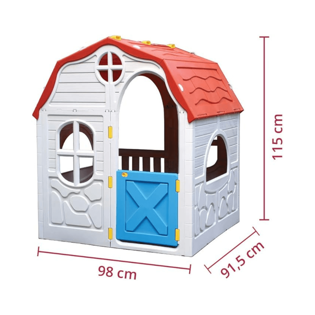 Playland Foldable Children's Playhouse with Working Door and Windows - EUROPEAN HOUSE HOLD