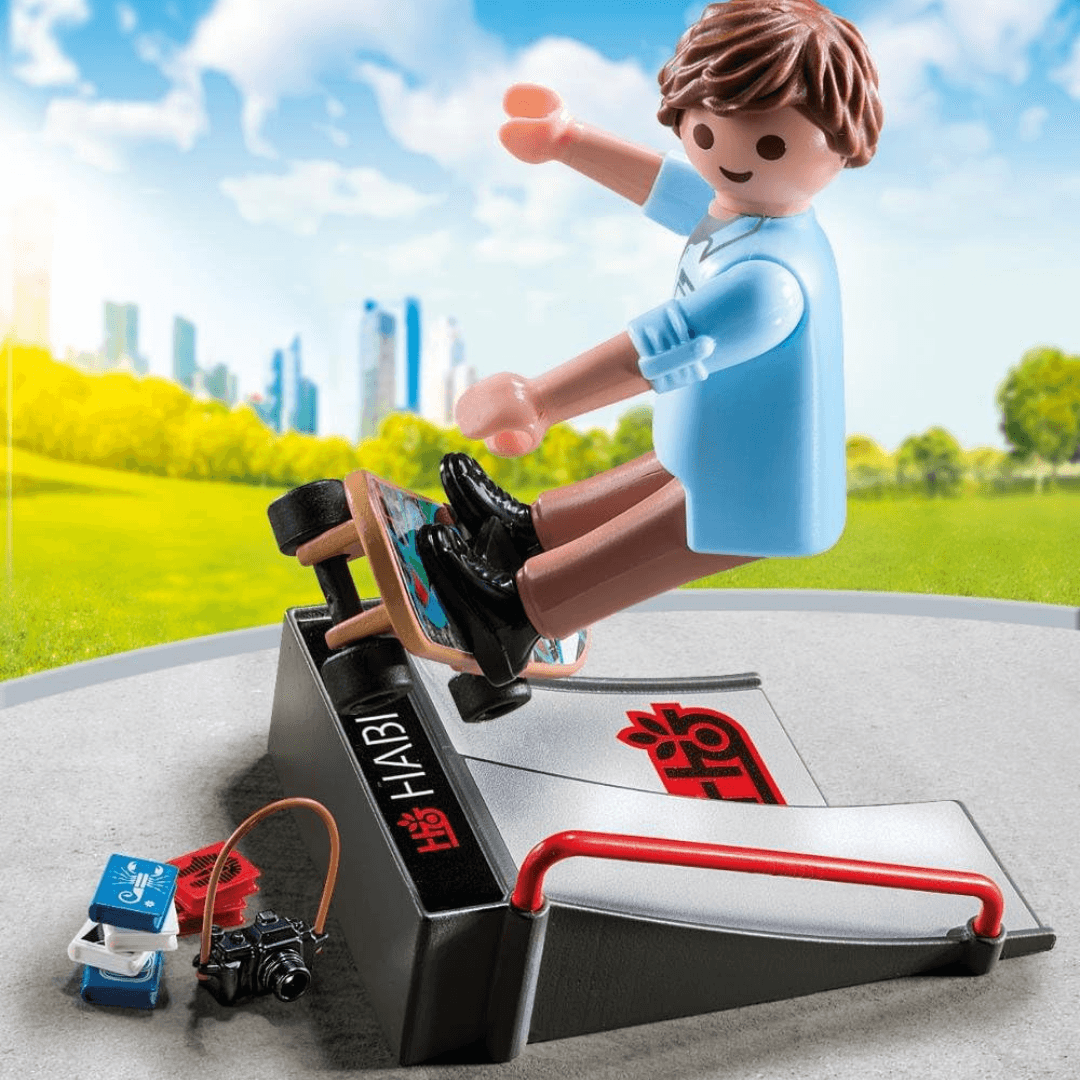 PLAYMOBIL 9094 Special Plus Skateboarder with Ramp , Suitable For Children Ages 4+ - EUROPEAN HOUSE HOLD