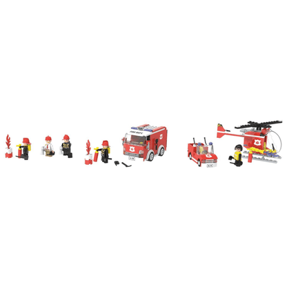 PLAYTIVE FIRE STATION BUILDING TOY CLIPPYS SET 840 PIECES - EUROPEAN HOUSE HOLD