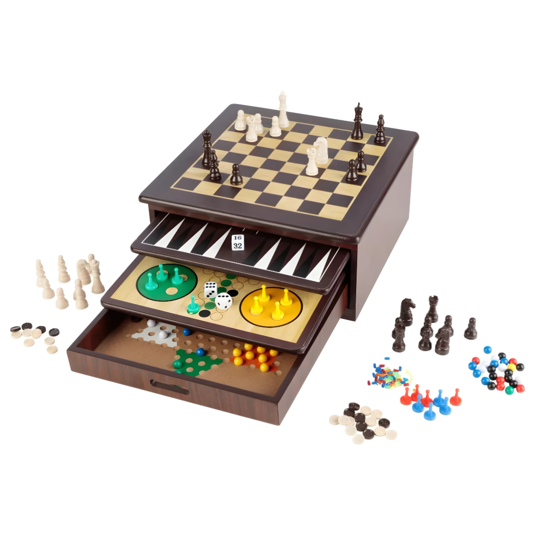 PLAYTIVE GAME BOX 10-IN-1 - EUROPEAN HOUSE HOLD