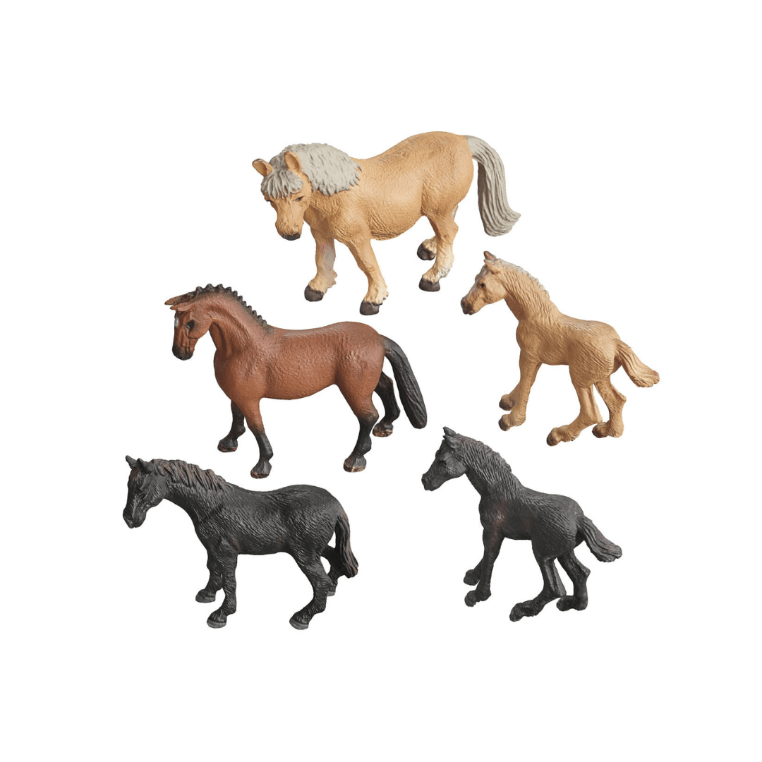 PLAYTIVE Horses TOY ANIMAL SET OF 5 - EUROPEAN HOUSE HOLD